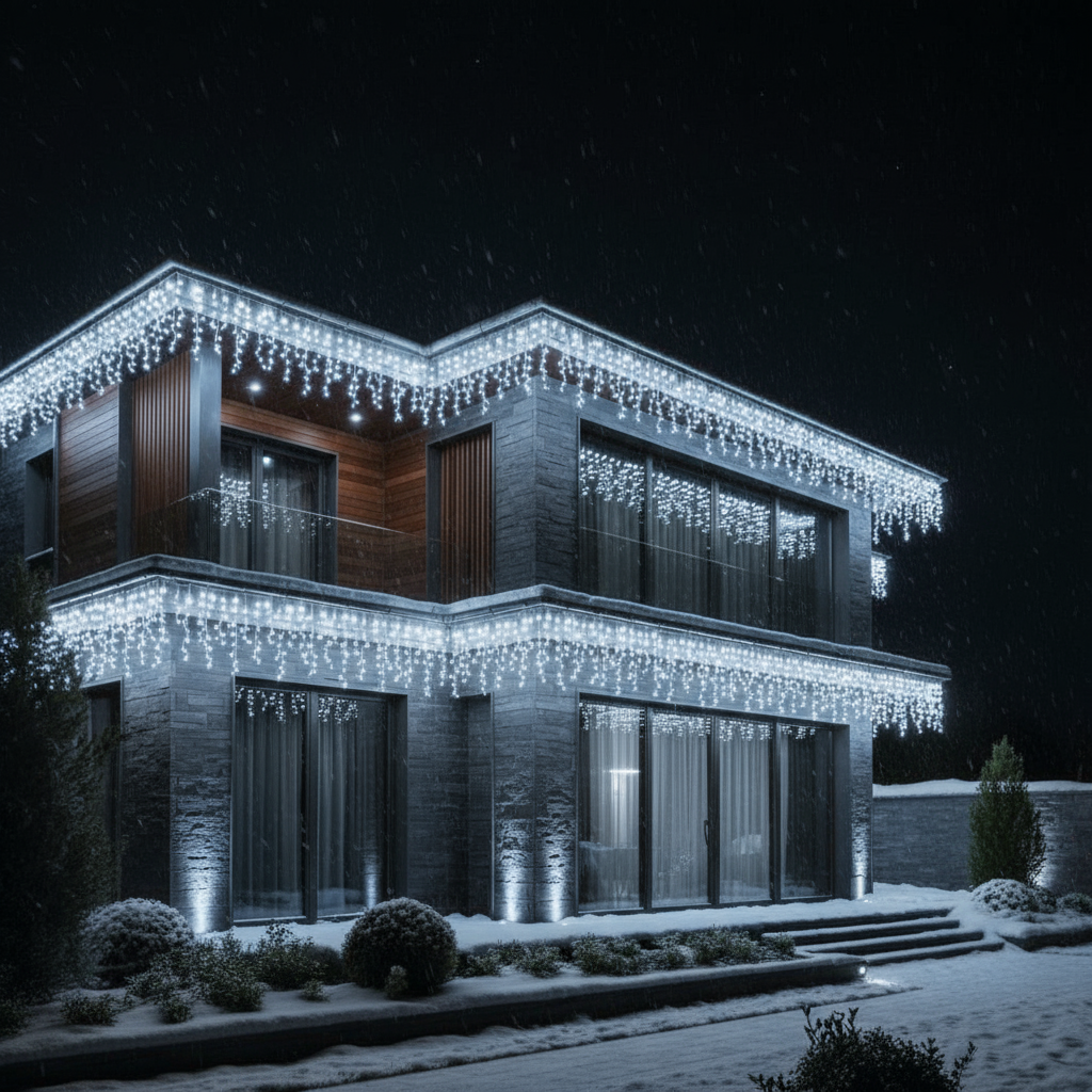 Гирлянда Бахрома белая